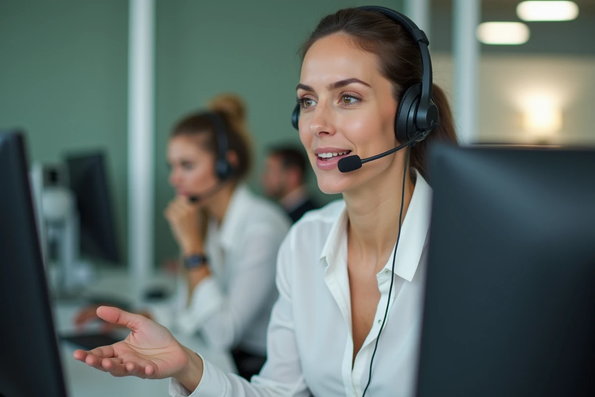 Conseillère support client d'une plateforme emailing aidant un utilisateur en difficulté lors d'un lancement raté