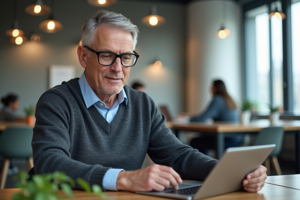 Homme en coworking discute avec un collègue