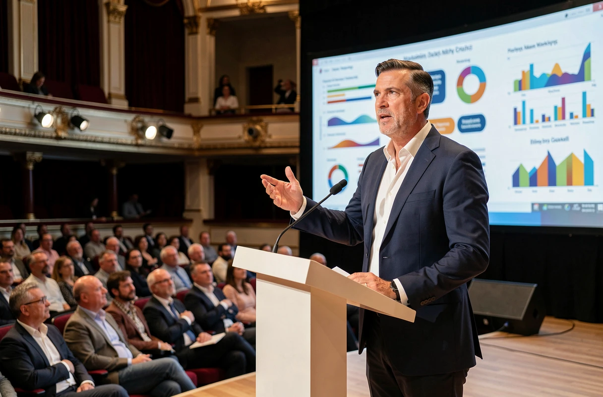 Conférencier présentant une keynote lors de l'événement ClubFormationDigital.fr à Paris