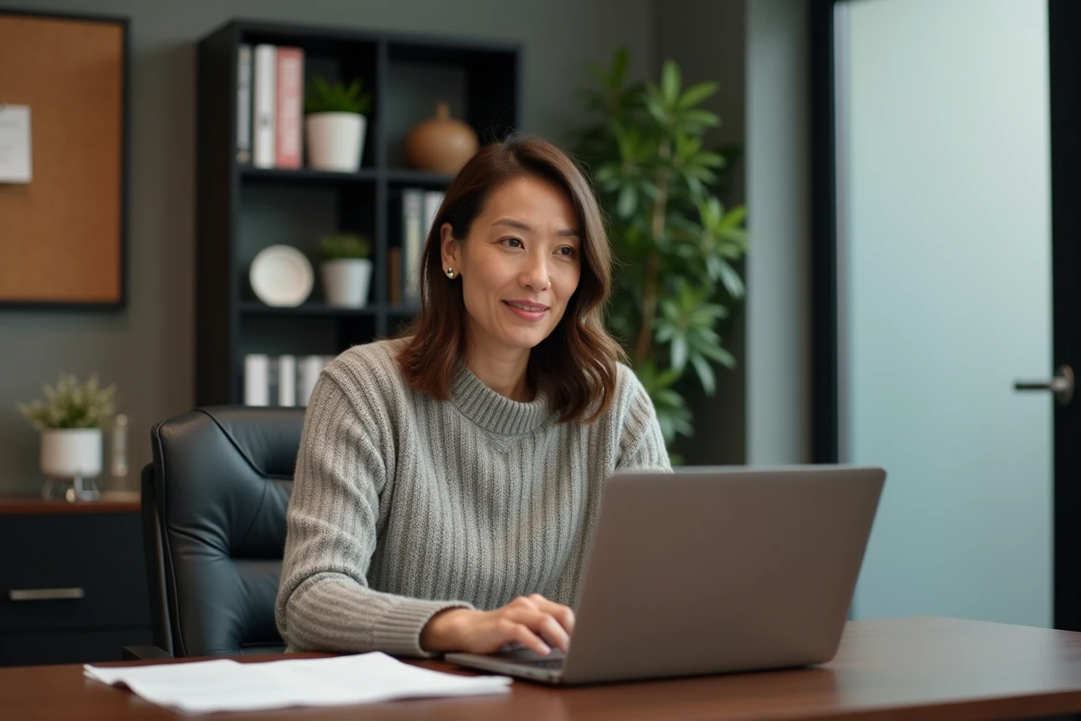 Responsable RH examinant des dossiers dans un bureau privé